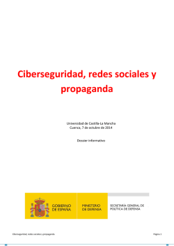 Ciberseguridad, redes sociales y propaganda