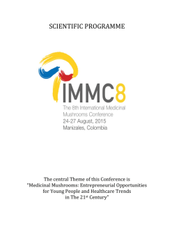 scientific programme - The 8th International Medicinal Mushroom