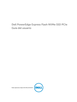 Dell PowerEdge Express Flash NVMe SSD PCIe Guía del usuario