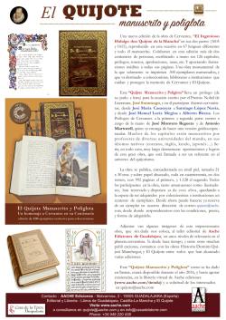 Una nueva edición de la obra de Cervantes, “El Ingenioso Hidalgo