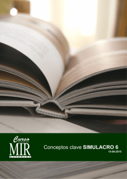 Conceptos clave SIMULACRO 6 - Curso Intensivo MIR Asturias