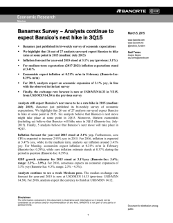 Banamex Survey – Analysts continue to expect Banxico`s next hike