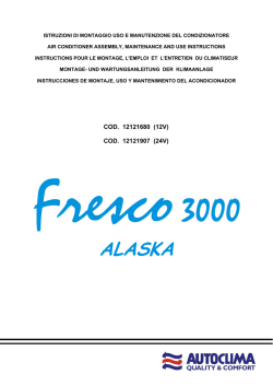 Fresco 3000 Alaska Back Montageanleitung
