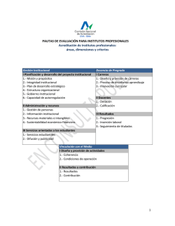 criterios para evaluación ip - Comisión Nacional de Acreditación