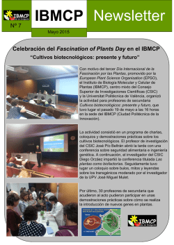Newsletter IBMCP - Mar-Abr 2015 - Universidad Politécnica de