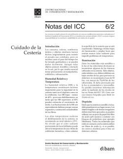 Notas del ICC 6/2 - Centro Nacional de Conservación y Restauración