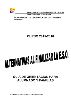 CURSO 2015-2016 GUIA DE ORIENTACION PARA ALUMNADO Y