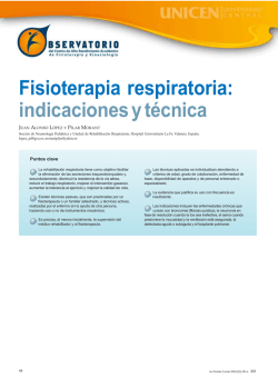 Fisioterapia respiratoria: indicaciones y técnica