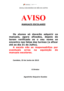 manuais - Escola Secundária Inês de Castro