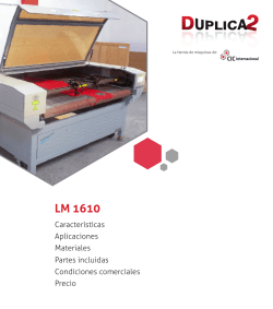 Catálogo Máquina Láser LM1610