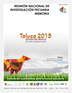 Memoria RNIP 2015 - reunión nacional de investigación pecuaria