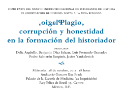 Plagio, corrupción y honestidad en la formación del historiador Plagio,
