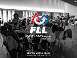 Presentación de PowerPoint - FIRST LEGO League Navarra