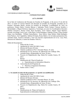 Acta 03/2015 - Decanato de Estudios de Postgrado