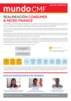 Realineación consumeR & micRo Finance