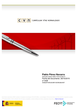 CVN - Pablo Pérez Navarro - Centro de Estudos Sociais