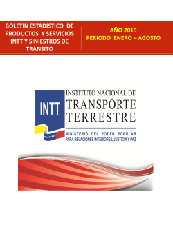 Diapositiva 1 - Instituto Nacional de Transporte Terrestre