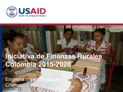 Iniciativa de Finanzas Rurales Colombia 2015