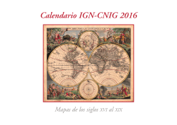 Calendario IGN-CNIG 2016 - Instituto Geográfico Nacional