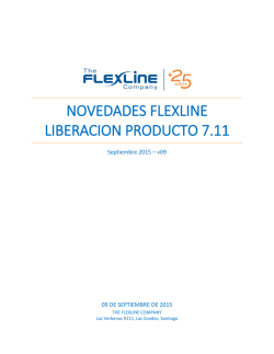 Novedades flexline liberacion producto 7.11