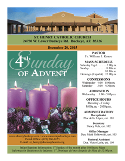 Sunday, December 20, 2015 - St. Henry Catholic Church