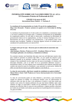información - XVII Encuentro Práctico ELE Madrid