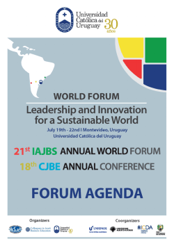 Forum Agenda
