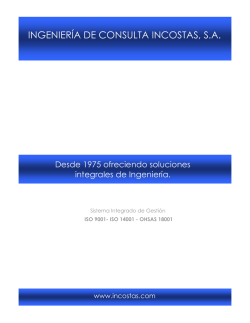LA COMPAÑIA 2015 - Ingeniería de Consulta Incostas, SA