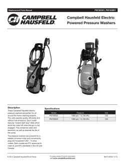 Campbell Hausfeld Electric Powered Pressure Washers