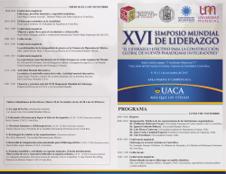 Programa Simposium Costa Rica - Università degli Studi di Teramo