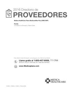 PROVEEDORES - Medica Healthcare Plans