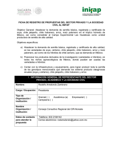 FICHA DE REGISTRO DE PROPUESTAS DEL SECTOR PRIVADO