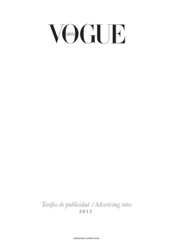 Tarifas Vogue Revista 2015