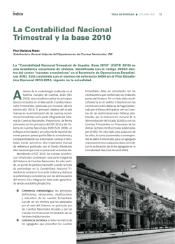 La Contabilidad Nacional Trimestral y la base 2010