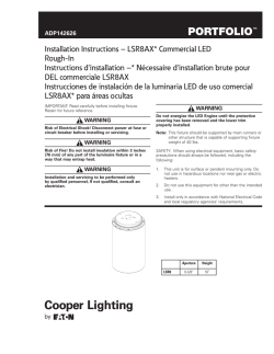 Installation Instructions – LSR8AX* Commercial LED Rough