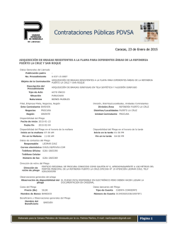 Contrataciones Públicas PDVSA - Cámara Petrolera de Venezuela