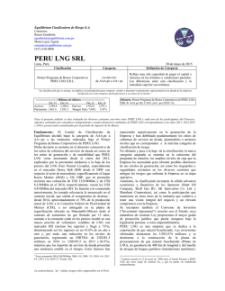 PERU LNG SRL - Equilibrium