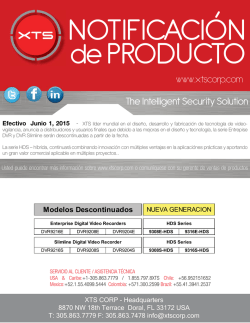Notification de Producto- Enterprise and SlimlineSeries