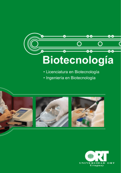 Folleto de Biotecnología - Universidad ORT Uruguay