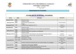 cronograma de actividades - UEFS Sanchez y Cifuentes