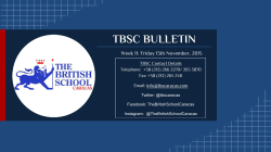 TBSC BULLETIN - The British School Caracas