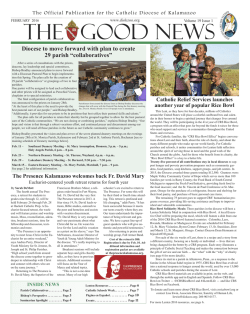 February edition of The Good News Click here to read the latest