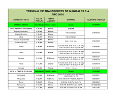 TERMINAL DE TRANSPORTES DE MANIZALES S.A AÑO 2016