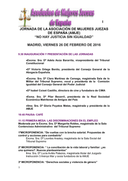 i jornada de la asociación de mujeres juezas de españa (amje)