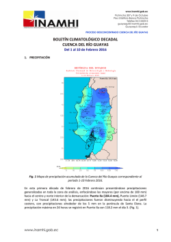 BOLETÍN CLIMATOLÓGICO DECADAL CUENCA DEL RÍO GUAYAS