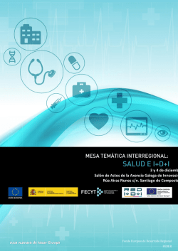 Agenda Mesa Salud e I+D+I - Oficina de Proyectos Europeos