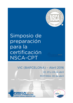 Simposio de preparación para la certificación NSCA