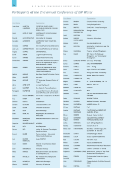 2014 Conference List of Participants