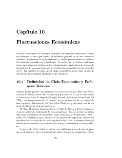 Capítulo 10 Fluctuaciones Económicas