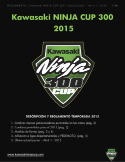 reglamento 2015 - Kawasaki Ninja Cup Colombia